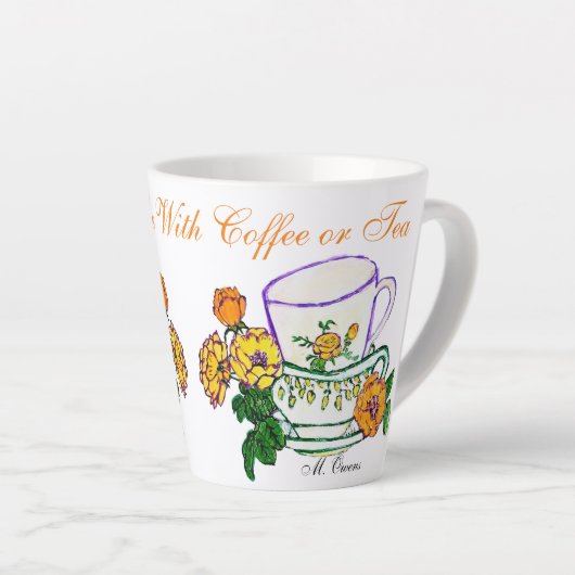 Jesus & Me with Coffee or Tea カフェラテマグ (右アングル)