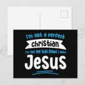 Jesus Men Women Kids Christian Bible Faith ポストカード (正面/裏面)