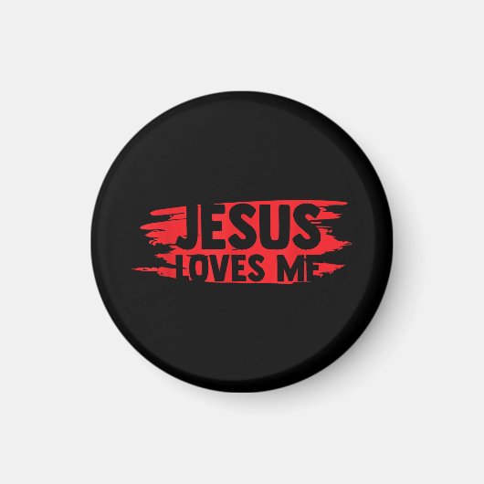 Jesus Men Women Kids Christian Bible Faith マグネット (正面)