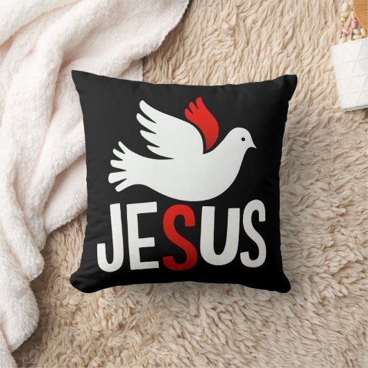 Jesus mit Taube クッション (ブランケット)