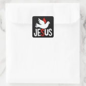 Jesus mit Taube スクエアシール (バッグ)