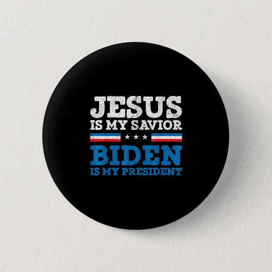 Jesus My Savior Joe Joe My President 2020 Electi 缶バッジ (正面)