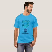 Jesus Name (Aqua Blue) – メンズベーシックTシャツ Tシャツ (正面フル)