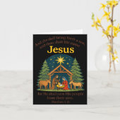 Jesus Nativity Christian Christmas Bible Pjs Toddl カード (黄色い花)