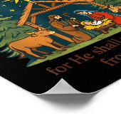 Jesus Nativity Christian Christmas Bible Pjs Toddl ポスター (角)