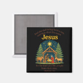 Jesus Nativity Christian Christmas Bible Pjs Toddl マグネット (正面/裏面)
