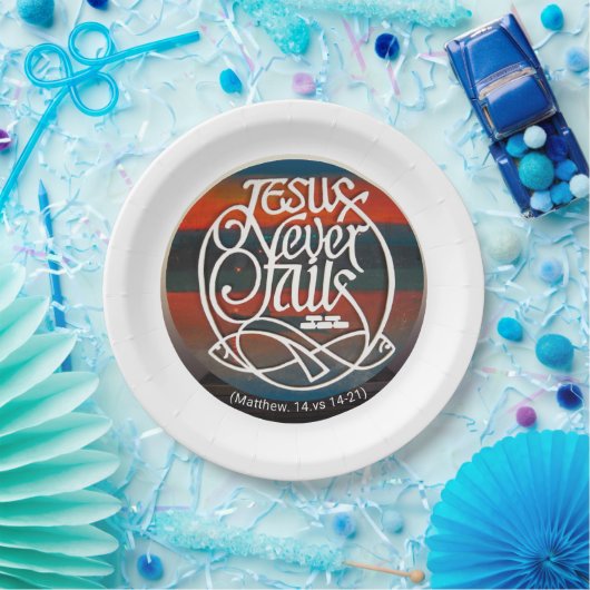 JESUS Never fails ペーパープレート (パーティー)