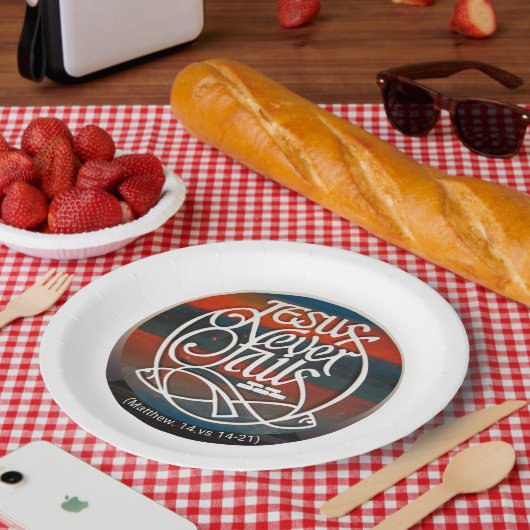 JESUS Never fails ペーパープレート (ピクニック)