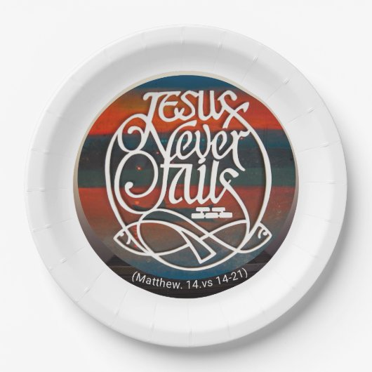 JESUS Never fails ペーパープレート (正面)