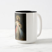 Jesus of the Divine Mercy Coffee Mug ツートーンマグカップ (正面右)