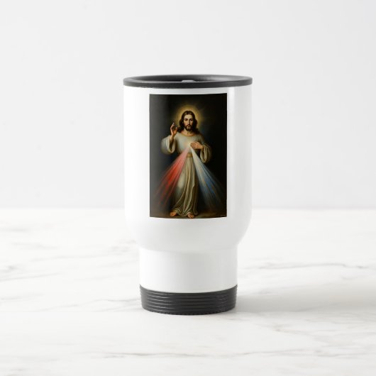 Jesus of the Divine Mercy Travel Mug トラベルマグ (中央)