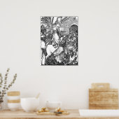 Jesus on the Donkey Palm Sunday Etching ポスター (キッチン)