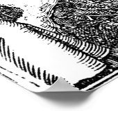 Jesus on the Donkey Palm Sunday Etching ポスター (角)