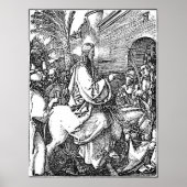 Jesus on the Donkey Palm Sunday Etching ポスター (正面)