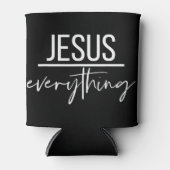Jesus Over Everything Religious Christian Christ O 缶クーラー (正面)