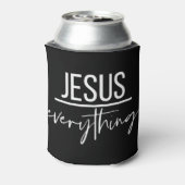Jesus Over Everything Religious Christian Christ O 缶クーラー (缶裏面)