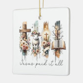 Jesus Paid It All Easter Ornament セラミックオーナメント (左)