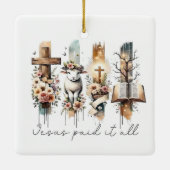 Jesus Paid It All Easter Ornament セラミックオーナメント (裏面)