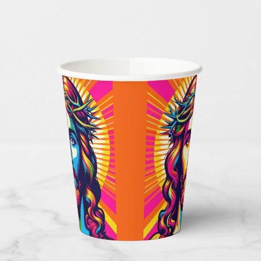 Jesus paper cups. 紙コップ (左)