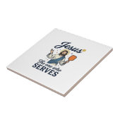 Jesus Pickleball 奉仕する者 Tシャツ タイル (側面)
