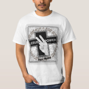 Jesus Power ChristianクロスTシャツ Tシャツ