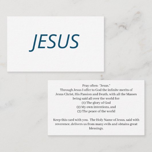Jesus Prayer Standard, 3.5" x 2.0" Business Card 名刺 (正面/裏面)