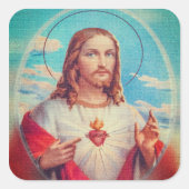 Jesus Prayer traditional photography stickers スクエアシール (正面)
