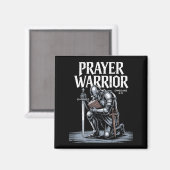 Jesus Prayer Warrior Christian Armor Of God Son Gr マグネット (正面/裏面)