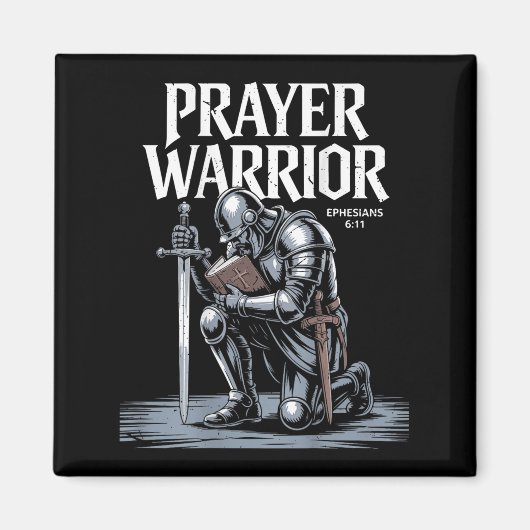 Jesus Prayer Warrior Christian Armor Of God Son Gr マグネット (正面)