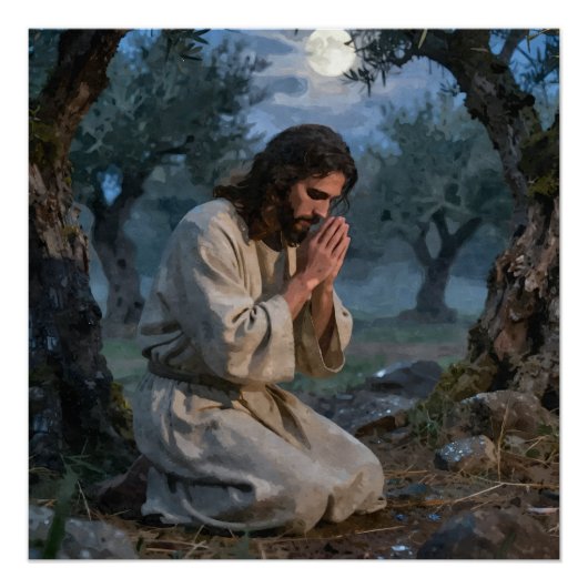 Jesus Praying ポスター (正面)