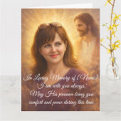 Jesus Presence Memorial Sympathy Card - Watercolor カード (黄色い花)