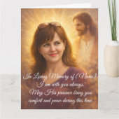 Jesus Presence Memorial Sympathy Card - Watercolor カード (正面)