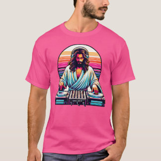 Jesus Raves Dj RaveテクノEdmパーティーフェスティバルターン Tシャツ