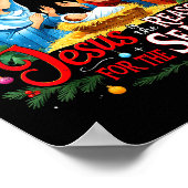 Jesus Reason For The Season Nativity Christmas Des ポスター (角)