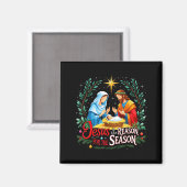 Jesus Reason For The Season Nativity Christmas Des マグネット (正面/裏面)