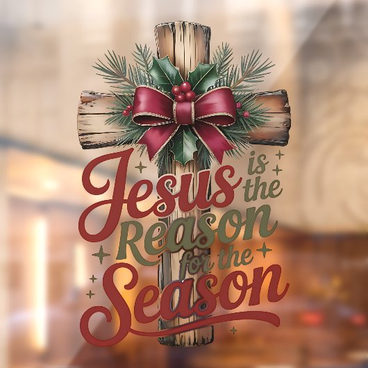 Jesus Reason Season Window Cling ウィンドウサイン (シート2)