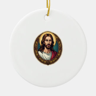 Jesus Redeemer Seal Vintage Engraving Tee セラミックオーナメント