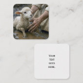 Jesus Rescuing a Lamb From a Mud Puddle スクエア名刺 (正面/裏面)