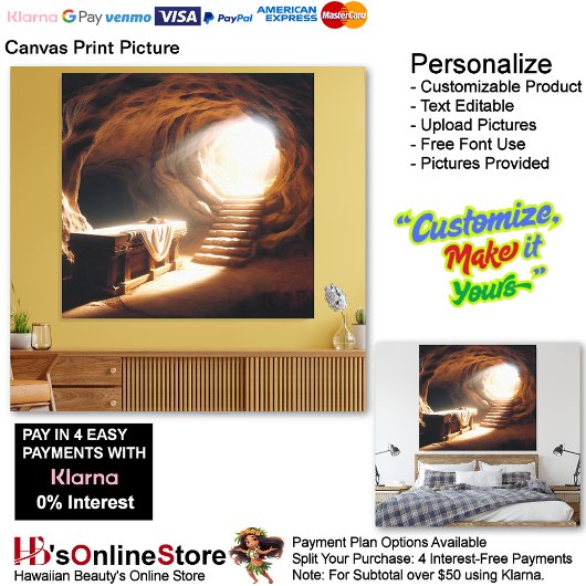 Jesus Resurrection Version 1 Canvas Print Picture キャンバスプリント