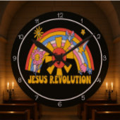 Jesus Revolution Graphic ラウンド壁時計