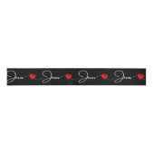 Jesus Ribbon in script and Heart グログランリボン (正面)