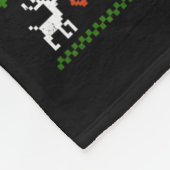 Jesus Riding Dinosaur Funny Meme Ugly Christmas Sw フリースブランケット (角)