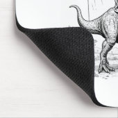 Jesus Riding Dinosaur T-rex Ufo Hunting Alien Sci- マウスパッド (コーナー)