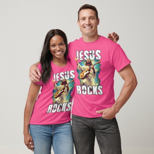 Jesus Rocks With Guitar - Christian Rocks Ch Tシャツ (ユニセックス)