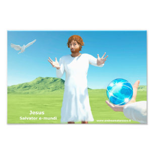 Jesus Salavator e - mundi フォトプリント