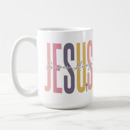 Jesus saves always コーヒーマグカップ