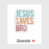 Jesus Saves Bro Christian Religious Jesus シール (シート)