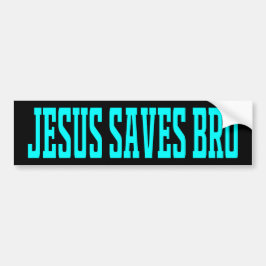 Jesus saves brother Jesus Christian religious バンパーステッカー