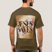 Jesus Saves Brown T-Shirt  Tシャツ (裏面)