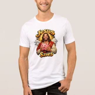 Jesus Saves - Funny Vintage  トライブレンドＴシャツ